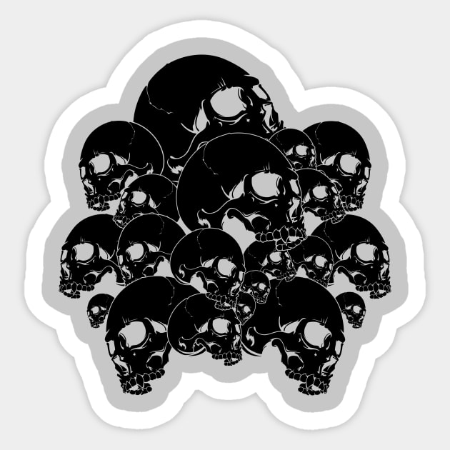 Pile of Skulls Sticker by vip57